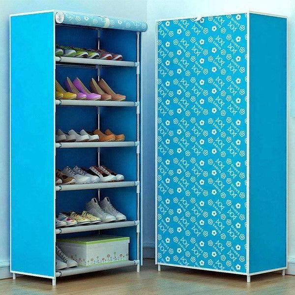 Planet Gates 01 / China COSTWAY Non-woven 6 Tier Shoes Rack Stand Shelf Shoes Organizer Living Room Bedroom Storage Furniture W0109