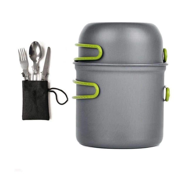 Planet Gates 01 / China Outdoor Camping Hiking Tableware Aluminium Alloy Cookware Cooking Picnic Traveling Bowl Pot Pan Set for 1-2 person