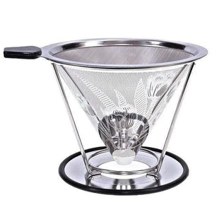 Coffee Filter Double Stainless Steel Split Coffee Filter,Waterproof, Low Temperature Resistant, High Temperature Resistant