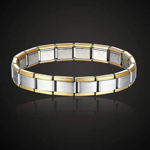 Planet Gates 01 / Each  1CM All 18PCS Theresa brand namination jewelry popular style stainless steel bracelet letter and stretch fashion bangle for everybody jewelry