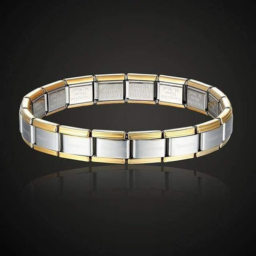 Planet Gates 01 / Each  1CM All 18PCS Theresa brand namination jewelry popular style stainless steel bracelet letter and stretch fashion bangle for everybody jewelry