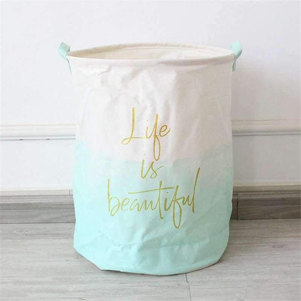 Planet Gates 01 New Home Storage & Organization Folding Patchwork Letter Printing Clothes Toys Organizer Laundry Storage Basket