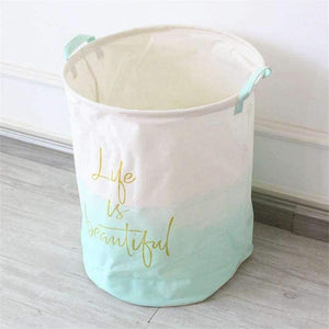 Planet Gates 01 New Home Storage & Organization Folding Patchwork Letter Printing Clothes Toys Organizer Laundry Storage Basket