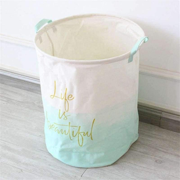 Planet Gates 01 New Home Storage & Organization Folding Patchwork Letter Printing Clothes Toys Organizer Laundry Storage Basket