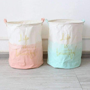 Planet Gates 01 New Home Storage & Organization Folding Patchwork Letter Printing Clothes Toys Organizer Laundry Storage Basket