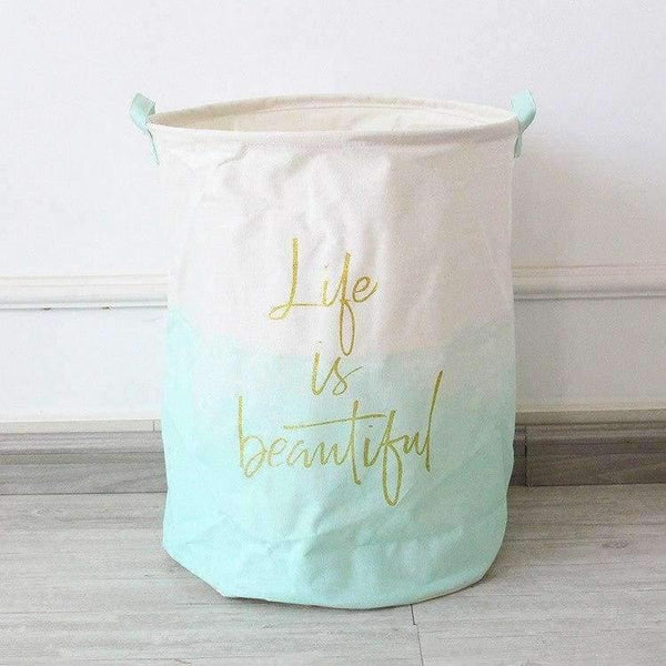 Planet Gates 01 New Home Storage & Organization Folding Patchwork Letter Printing Clothes Toys Organizer Laundry Storage Basket