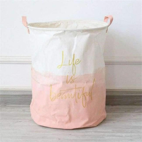 Planet Gates 01 New Home Storage & Organization Folding Patchwork Letter Printing Clothes Toys Organizer Laundry Storage Basket