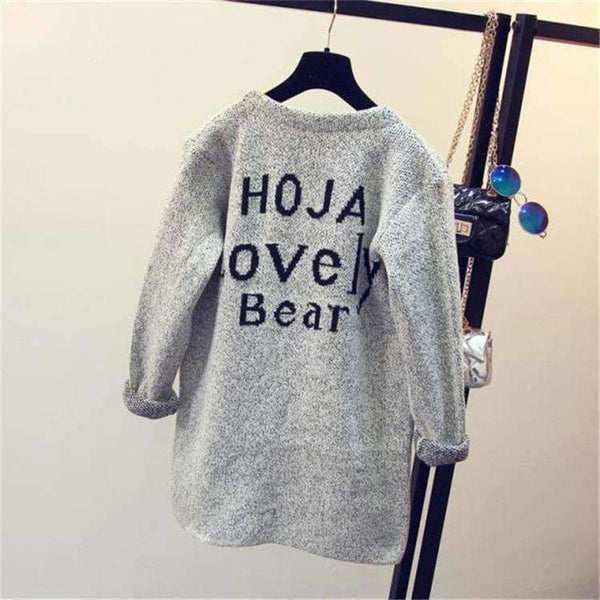 Planet Gates 01 / One Size Fashion Star Pattern Cardigans Female Sweaters Long Sleeve Knitted Slim Women Sweater Cardigan