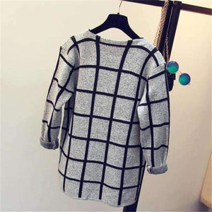 Planet Gates 01 / One Size Fashion Star Pattern Cardigans Female Sweaters Long Sleeve Knitted Slim Women Sweater Cardigan