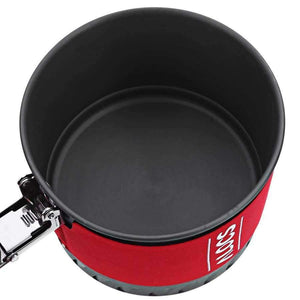 Planet Gates 01 Outdoor Camping Cookware 1.3L Camping Pot with Folding Handle Heat Exchange with Bowl Cup