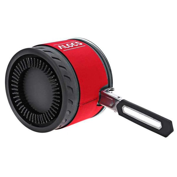 Planet Gates 01 Outdoor Camping Cookware 1.3L Camping Pot with Folding Handle Heat Exchange with Bowl Cup