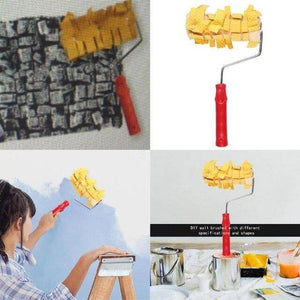 Paint Roller DIY Printing Pattern Rubber Roller Decoration Paint Wall Embossing Roller Wall Printing Tool Home Decoration
