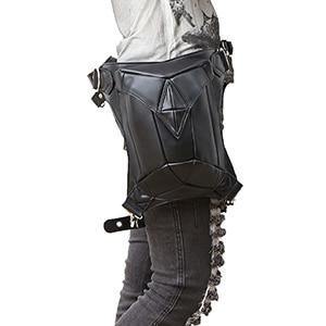 Planet Gates 01 PJB Gothic Steampunk Skull Retro Rock Bag Men Women Waist Bag Shoulder Bag Phone Case Holder Vintage Leather Messenger Bag