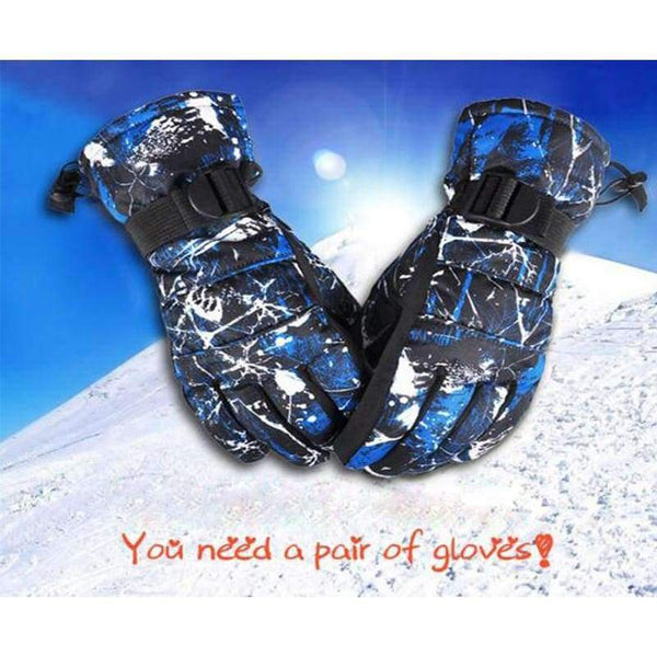 Planet Gates 01 / S Men Women Winter Warmer Ski Windproof Gloves Waterproof Anti-Cold Warm Gloves Outdoor Sport Snow Sportswear Skiing Gloves luvas