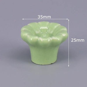 1x Green Color Series Ceramic Knobs  Dresser Drawer Cabinet Handle Pulls / CuteKitchen Cupboard Knob Furniture Hardware