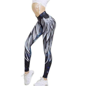 Planet Gates 01050149 / M New 3D Wings Printed Yoga Pants Slim Elastic Waist Sports Leggings Fitness Gym Workout Jogging Running Tights Leggings