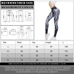 Planet Gates 01050149 / M New 3D Wings Printed Yoga Pants Slim Elastic Waist Sports Leggings Fitness Gym Workout Jogging Running Tights Leggings