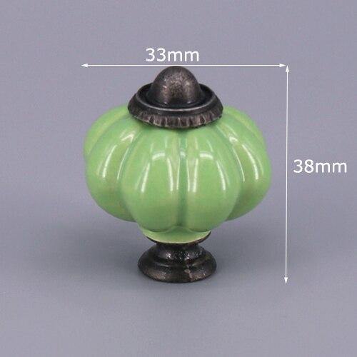 1x Green Color Series Ceramic Knobs  Dresser Drawer Cabinet Handle Pulls / CuteKitchen Cupboard Knob Furniture Hardware