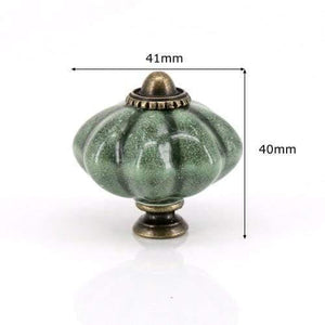 1x Green Color Series Ceramic Knobs  Dresser Drawer Cabinet Handle Pulls / CuteKitchen Cupboard Knob Furniture Hardware