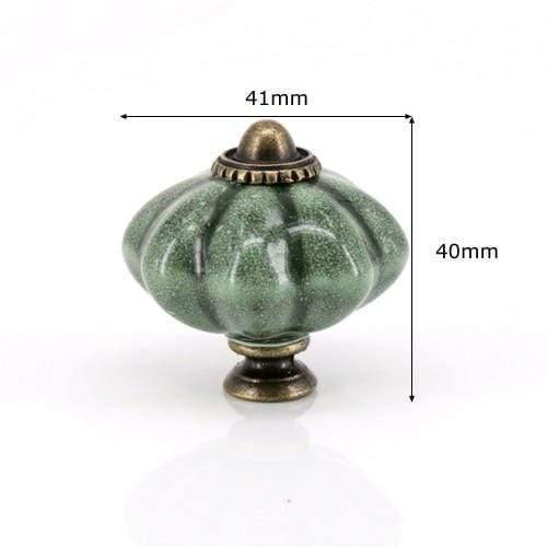 1x Green Color Series Ceramic Knobs  Dresser Drawer Cabinet Handle Pulls / CuteKitchen Cupboard Knob Furniture Hardware