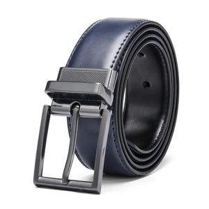 Fashion Male Reversible Leather Belt Men Business Trouser Belt Genuine Men Leather Belts For Jeans Blue Dark Brown Black