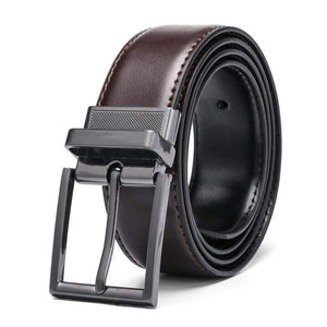 Fashion Male Reversible Leather Belt Men Business Trouser Belt Genuine Men Leather Belts For Jeans Blue Dark Brown Black