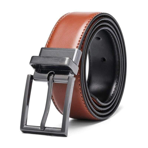 Fashion Male Reversible Leather Belt Men Business Trouser Belt Genuine Men Leather Belts For Jeans Blue Dark Brown Black