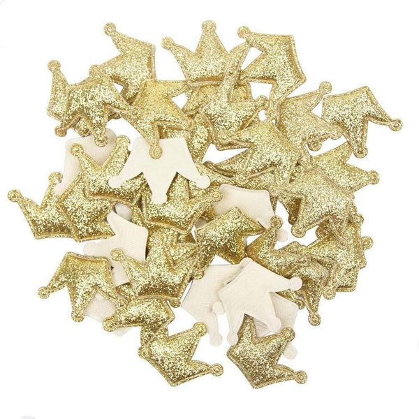 Planet Gates 02 100pcs Glitter Patches Shiny Solid Crown Heart Star Rabbit Accessory For Apparel Sewing Materials Garment Decoration