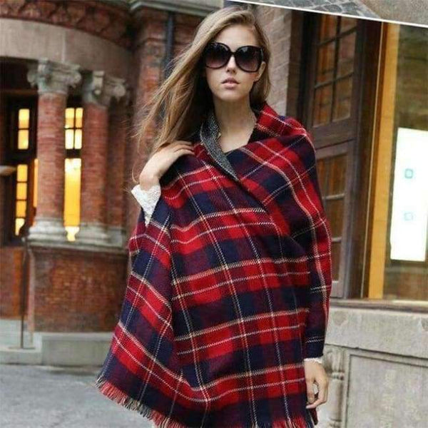 Planet Gates 02 / 195cmX70cm Autumn and winter popular plaid ladies scarf oversized thick shawl double-sided use autumn winter scarf FD081