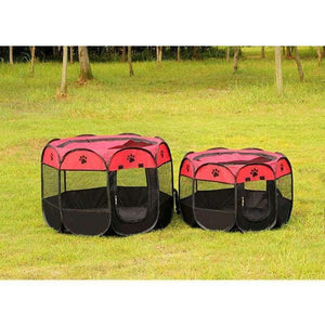 Planet Gates 02 / 65X65X43 Portable Folding Pet tent Dog House Cage Dog Cat Tent Playpen Puppy Kennel Easy Operation Octagonal Fence outdoor supplies