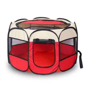 Planet Gates 02 / 65X65X43 Portable Folding Pet tent Dog House Cage Dog Cat Tent Playpen Puppy Kennel Easy Operation Octagonal Fence outdoor supplies