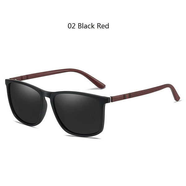 Planet Gates 02 Black Red / Polarized sunglasses Luxury Square Vintage Polarized Sunglasses For Men Women Fashion Travel Driving Anti-glare Sun Glasses Male TR90 Eyewear UV400