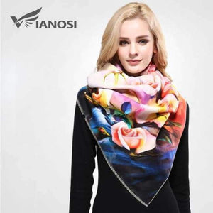 Planet Gates 02 / China / 185CM X 65CM Newest Design Bandana Printing Winter Scarf Women Shawls Thicken Warm Scarves Wool Brand Scarf Woman Wrap VA070