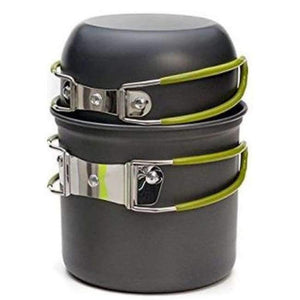 Planet Gates 02 / China Outdoor Camping Hiking Tableware Aluminium Alloy Cookware Cooking Picnic Traveling Bowl Pot Pan Set for 1-2 person