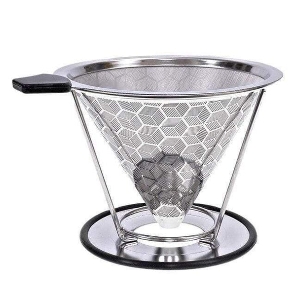 Coffee Filter Double Stainless Steel Split Coffee Filter,Waterproof, Low Temperature Resistant, High Temperature Resistant