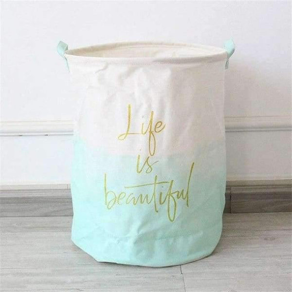 Planet Gates 02 New Home Storage & Organization Folding Patchwork Letter Printing Clothes Toys Organizer Laundry Storage Basket