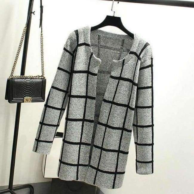 Planet Gates 01 / One Size Fashion Star Pattern Cardigans Female Sweaters Long Sleeve Knitted Slim Women Sweater Cardigan