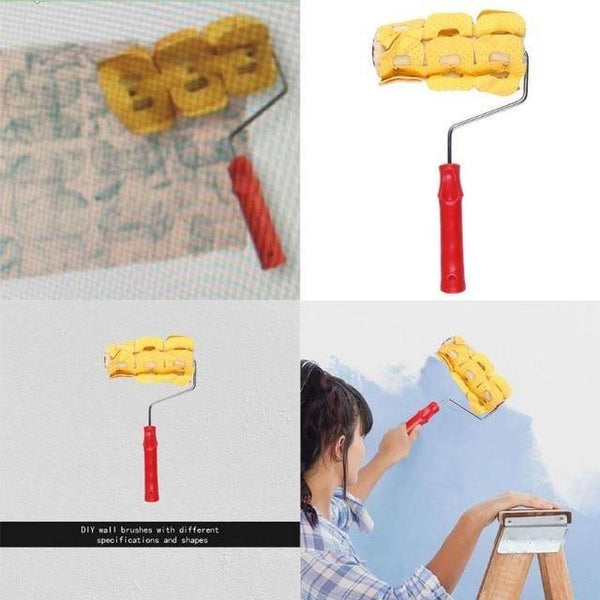 Paint Roller DIY Printing Pattern Rubber Roller Decoration Paint Wall Embossing Roller Wall Printing Tool Home Decoration
