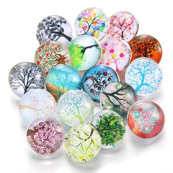 Planet Gates 020912 10pcs/lot Mixed Colors & Pattern 18mm Glass Snap Button Jewelry Faceted Glass Snap Fit Snap Earrings Bracelet Jewelry