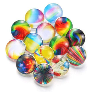 Planet Gates 020915 10pcs/lot Mixed Colors & Pattern 18mm Glass Snap Button Jewelry Faceted Glass Snap Fit Snap Earrings Bracelet Jewelry