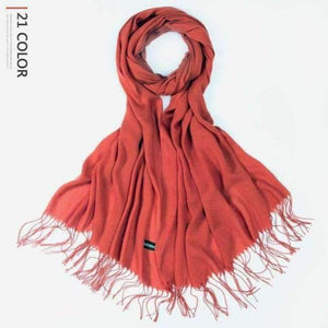 Planet Gates 03 / 216cmX65cm Autumn and Winter Scarf Women Fashion Solid Cashmere scarves for Women Shawls and Wraps 35 Colours