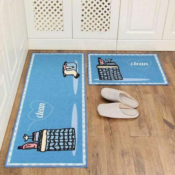 Planet Gates 03 / 40cmx60cm Kitchen Accessory Knife Pattern Food Theme Carpet Tapete Soft Fabric Home Kitchen Floor Mat Anti Slip Rug Home Decor Front Door