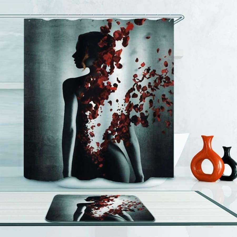 Planet Gates 03 Bathroom Products 180*180CM 3D Shower Curtains Flower Printed Waterproof Polyester Bathroom Curtains Home Bath Screens