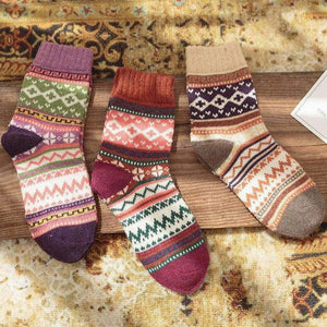 Planet Gates 03 blue cuff Winter Rabbit Wool funny Socks women Keep Warm Socks Woman Socks Thickening Thick Thread Socks 5pairs/lot