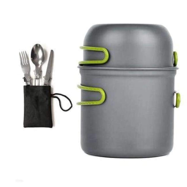 Planet Gates 03 / China Outdoor Camping Hiking Tableware Aluminium Alloy Cookware Cooking Picnic Traveling Bowl Pot Pan Set for 1-2 person