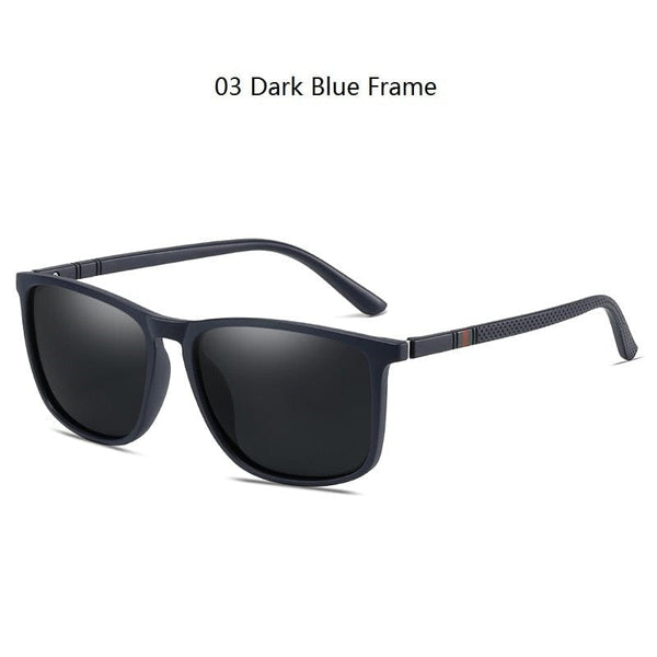 Planet Gates 03 Dark Blue Frame / Polarized sunglasses Luxury Square Vintage Polarized Sunglasses For Men Women Fashion Travel Driving Anti-glare Sun Glasses Male TR90 Eyewear UV400