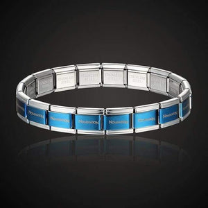 Planet Gates 03 / Each  1CM All 18PCS Theresa brand namination jewelry popular style stainless steel bracelet letter and stretch fashion bangle for everybody jewelry