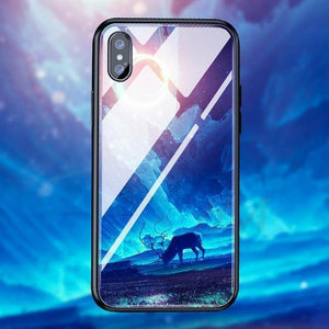 Planet Gates 03 / For iPhone 6 6s H&A Luxury Tempered Glass Phone Case For iPhone 7 8 6 6s Plus Silicone Star Space Pattern Cover For iPhone X XR XS XSMax Case