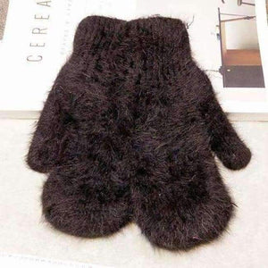 Planet Gates 03 / One Size 2015 Winter New Arrival Women Soft Wool rabbit hair Warm Knit Gloves Fashion Lovely Warmer Girls' candy color Mittens Gloves