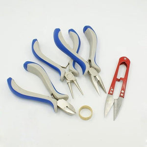 Planet Gates 03 Pandahall Jewelry Making DIY Pliers Tools Set Flat Round Nose Pliers Wire Cutter Pliers Rings Scissor Needles Beading Tweezer